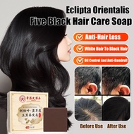 [Chemical-Free/Deep Cleansing]Five-Black Shampoo Bar / Natural Hair Growth Soap Promote the growth o