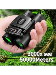 3000x22攜帶式雙筒望遠鏡,影像清晰,放大倍數10倍,支援大多數智慧型手機拍照,適用於戶外露營、旅遊、觀光、狩獵和目標觀測