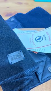正品法國AIGLE刷毛保暖扣式圍巾（深藍）