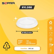 PET SOPRA Yogurt LID D98 Plastic Packaging Cup LID