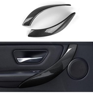 HENGYUESHANG 2PCS Car Handles Cover Sticker Decal Carbon Color ABS Trim fits for BMW F30 F31 F34 3GT