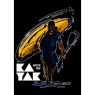 T-Shirt Kayaking Kayak Canoe Outrigger Dugout Pirogue Bidarka Coracle Piragua Waka Bladed Paddle Wat