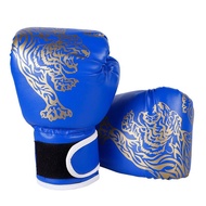 Blue Boxing Gloves Leather All Everlast Fight Martial Arts Boxing Gloves Kids Luvas De Boxe Taekwondo Equipment YD50ST
