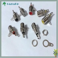 TAMAKO 15 Pcs RCA Jack Chassis Mount Connector, Durable Nickel Plating RCA Panel Mount Connector, Hi