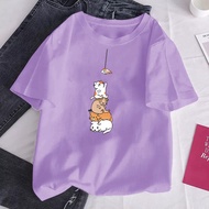 Jumbo Women's Clothing 5XL 4XL 3XL 6XL XXL XL L Cat Fish T-Shirt Baju T Shirt Perempuan T Shirt Cott