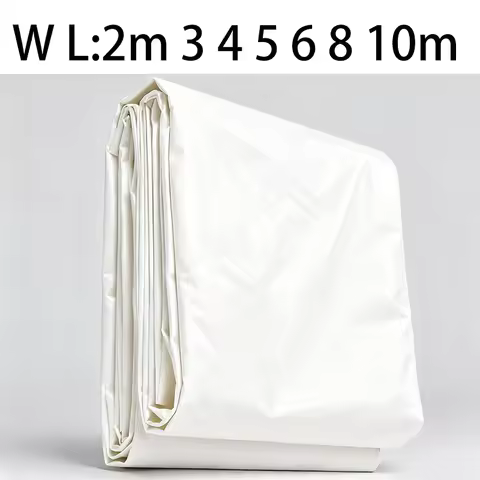 White Custom Large Tarp 3x5 6 8m*8 10 12 3 4x4 5m Outdoor Sun Shade Awning Waterproof Tarpaulin Uv B