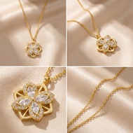 Trending Lucky Kwintas Pangbabae Hypoallergenic Stainless Steel Necklace Pangregalo Ganda