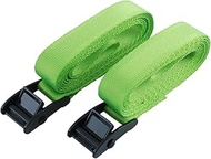 E-Value BT-252(LG) Cam Buckle Loading Belt, Lime Green, 1.0 inches (25 mm) x 6.6 ft (2 m), Pack of 2