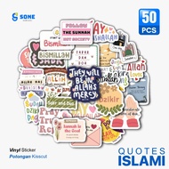 Stiker Sticker Quotes Islami Aesthetic Paper Vinyl Anti Air Aksesoris Laptop Buku Tumbler