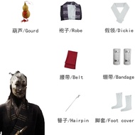 สีดำ ตํานาน Monkey King Wudang ลัทธิเต๋าชุดคอสเพลย์เครื่องแต่งกายสําหรับธีมเกมฮาโลวีนสไตล์จีนแบบดั้ง