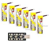 Gaoneng GNB 1S 3.8V 660mAh HV Lipo 4.35V  90C/180C With PH2.0 Plug/USB Charger For Ldarc TINY7 Drone