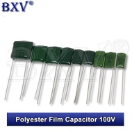 50PCS Polyester Film Capacitor 100V 220nF 330nF 2A224J 2A334J 2A102J 2A152J 2A222J 2A332J 2A472J 2A8