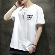 M-4XL Men Short Sleeve T Shirt Men Round Neck Tshirt Fashion Sleeve Men Casual Letter VRF Yinfaany T