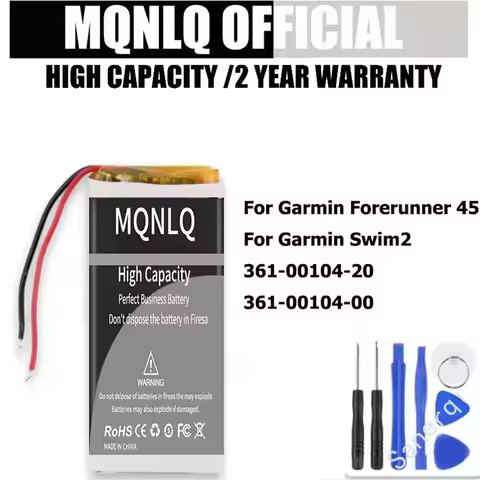 High Capacity For Garmin Forerunner 45 Swim2 Swim 2 361-00104-00 361-00104-20 bateria