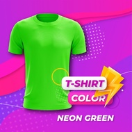 AMIGO TSHIRT NEON GREEN MICROFIBER ROUNDNECK T-SHIRT (FAST-DRY/COOL-MAX) ANTI-BACTERIA ANTI UV T-SHI