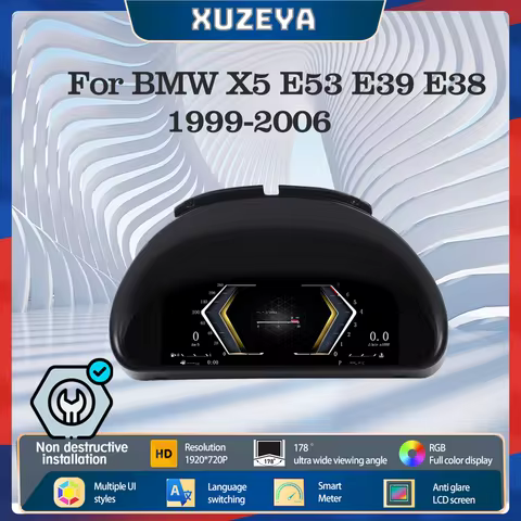 10.25''Digital instrument cluster for BMW X5 E53 E39 E38 1999-2006 CarPlay ,speedometer cluster,Dash