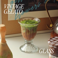 GELATO Vintage Glass Dessert Cup/ Gelato Glass Ice Cream Glass/ Ice Cream Glass