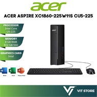 ACER ASPIRE AXC1860-225W11S CU5-225 Intel Graphics 8GB DDR5 512GB SSD W11 3Y OPI Desktop PC