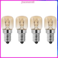 Oven Bulb,4Pcs E14 Oven 15W,Oven Bulb,  Cap Clear  Pygmy Oven Lamp,E14 Resistant Up to 300 Celsius Light for Oven