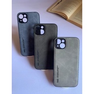 [LEATHER CASE] Iphone 15 Plus Case | Sheepskin Texture Case | Iphone 15+ Casing | Premium Casing Iph