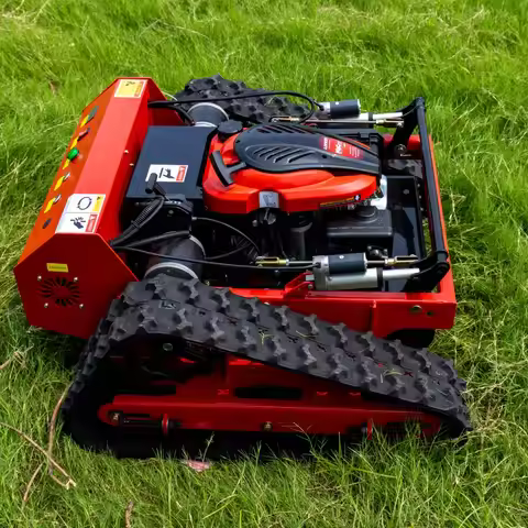 Fast Weeding 7.5HP HT550 Remote Control Crawler Lawn Mower Robot Grass Cutting Machine