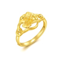 CHOW SANG SANG 999.9 24K Solid Gold Price-by-Weight 4.11g Gold Flower Statement Ring for Women 62214