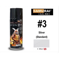 SAMURAI SPRAY SILVER (3) PAINT SPRAY AEROSOL 3/124 SILVER #3 COLOUR EX5 DREAM CAT