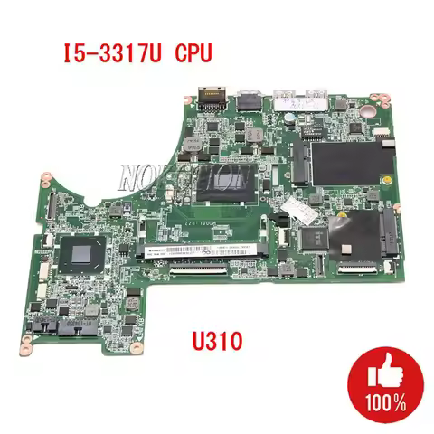 NOKOTION For Lenovo 11S90000204 DA0LZ7MB8E0 Main Board ideapad U310 Laptop Motherboard I5-3317U CPU 