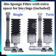 Crab Aqua Aquarium Bio Sponge Filter - Single Double | aquarium mini bio sponge filter span filter 水妖精