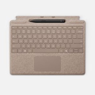 Surface Pro 鍵盤與超薄手寫筆 (沙棕色, 英文版)