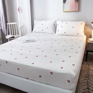 100% Cotton Fitted Bedsheet Mattress Height 5 -30cm Single / Queen / King Size Cute Ddesign Antibacterial and Sweat Absorption