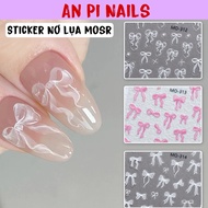 Pink and white silk bow Sticker MO312-314, nail Sticker, An Pi Nails