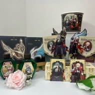 OFFICIAL KFC X Genshin Impact Collab Alhaitham & Kaveh Stande Bottle Bowl Mask