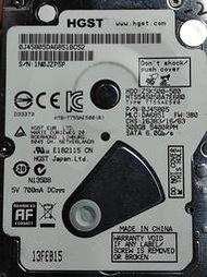 HITACHI HGST HTS545050A7E680 500G 2.5吋SATA硬碟(薄款7mm) 良品-2