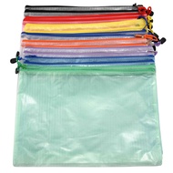 【AiBi Home】-16Pcs Mesh Zipper Pouch Document Bag,Waterproof Zip File Folders,A4 Size, for School Office Supplies,Travel Storage Bags