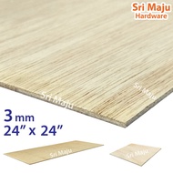 MAJU (2ft x 2ft) 3mm Plywood Timber Panel Wood Board Sheet Ply Wood Papan Kayu Perabot