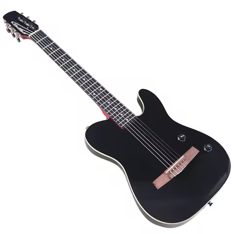 Thin Body 6 String Silent Electric Classical Guitar 39 Inch Solid Spruce Top Classic Guitar With Bag