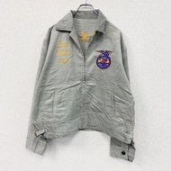 FFA Jacket, Farmer's Jacket, Corduroy Jacket, Replica, Remade, Embroidered, Gray, Vintage Clothing