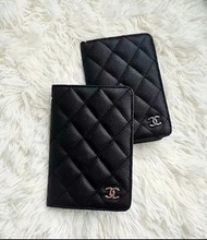 香奈兒美妝專櫃贈品 荔枝紋短款護照包卡包