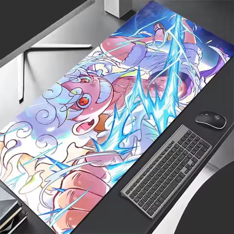 Japan Cool Anime Mouse Pad PC White Gamer Cabinet Keyboard Rug Laptop O-one P-piece L-Luffy 5 Gear M