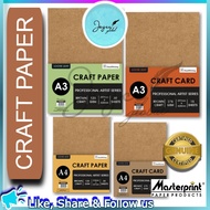 MasterPrint Brown Craft Card/Kraft Paper 120gsm / 275gsm (A4 / A3 Size, Professional Artist Series)