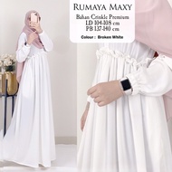 Gamis wanita dres lebaran 2025 model baru viral Rumaya Dress bahan Crinkle Premium murah dan fashion