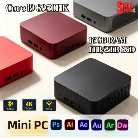 Intel Core i9 8950HK Mini PC 16GB RAM 1TB 2TB SSD M.2 WiFi 6 BT5.2 Low Power NVMe Desktop Pro Max Ch