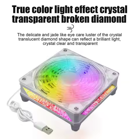 USB Portable Cooling Fan Efficient USB Fans Cooling Fan Laptop Cooling Pad With Multi-Color Light Co