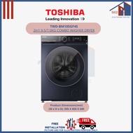 TOSHIBA TWD-BM105GF4S 2in1 9.5/7.0KG COMBO WASHER DRYER with SMART WIFI CONTROL - MORANDI GRAY - 4 TICKS