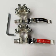 2ชิ้น+2เสื่อ ที่หนีบแบตเตอรี่รถยนต์แบบปลดเร็วที่หนีบแบตเตอรี่รถยนต์ที่หนีบขั้วแบตเตอรี่สำหรับแบตเตอร