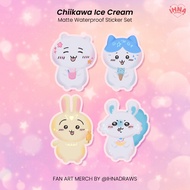 Chiikawa Ice Cream Sticker Set (chiikawa hachiware usagi momonga cute waterproof sticker set)