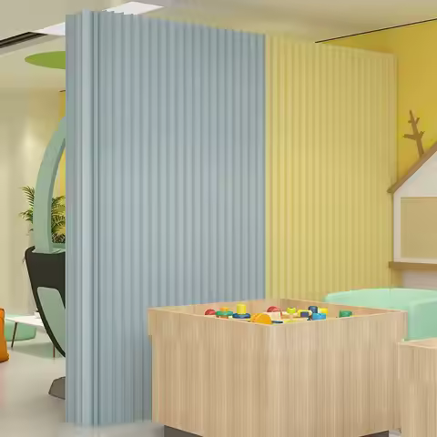 Color Customization Paper Room Divider Folding Screen Removable Wall Partition Waterproof Wall Divid