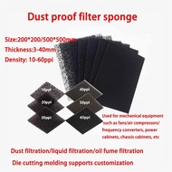 Aperture Dustproof Filter Sponge Polyurethane Filter Cotton Air Compressor Filter Cotton 15ppi 20ppi