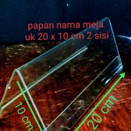 papan nama meja akrilik uk 10 x 20 cm 2 sisi nUg